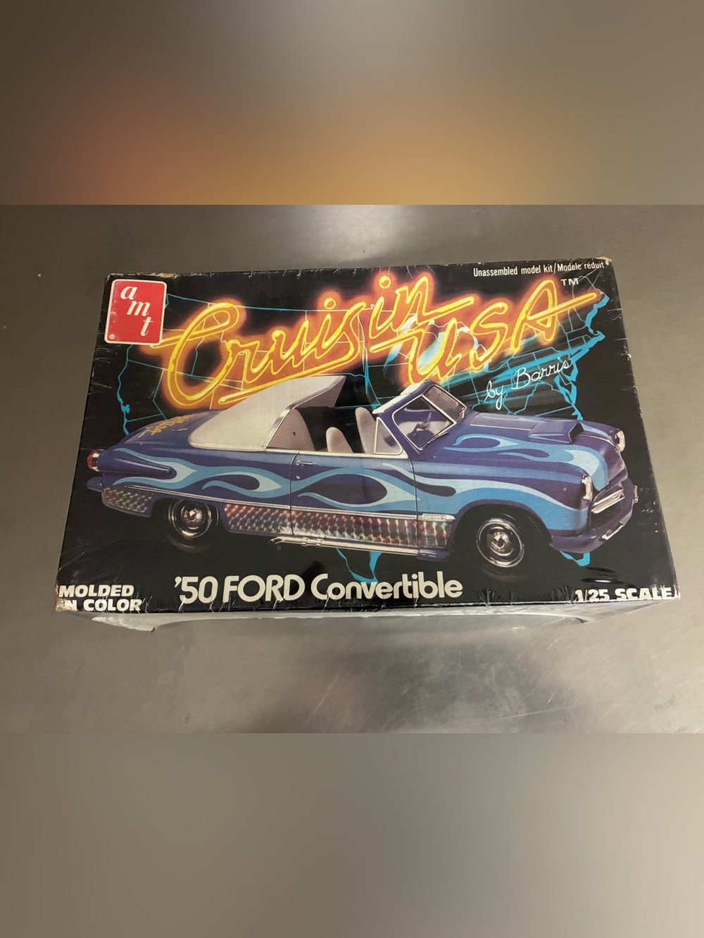 AMT '50 Ford Convertible Model Kit - Blue and White